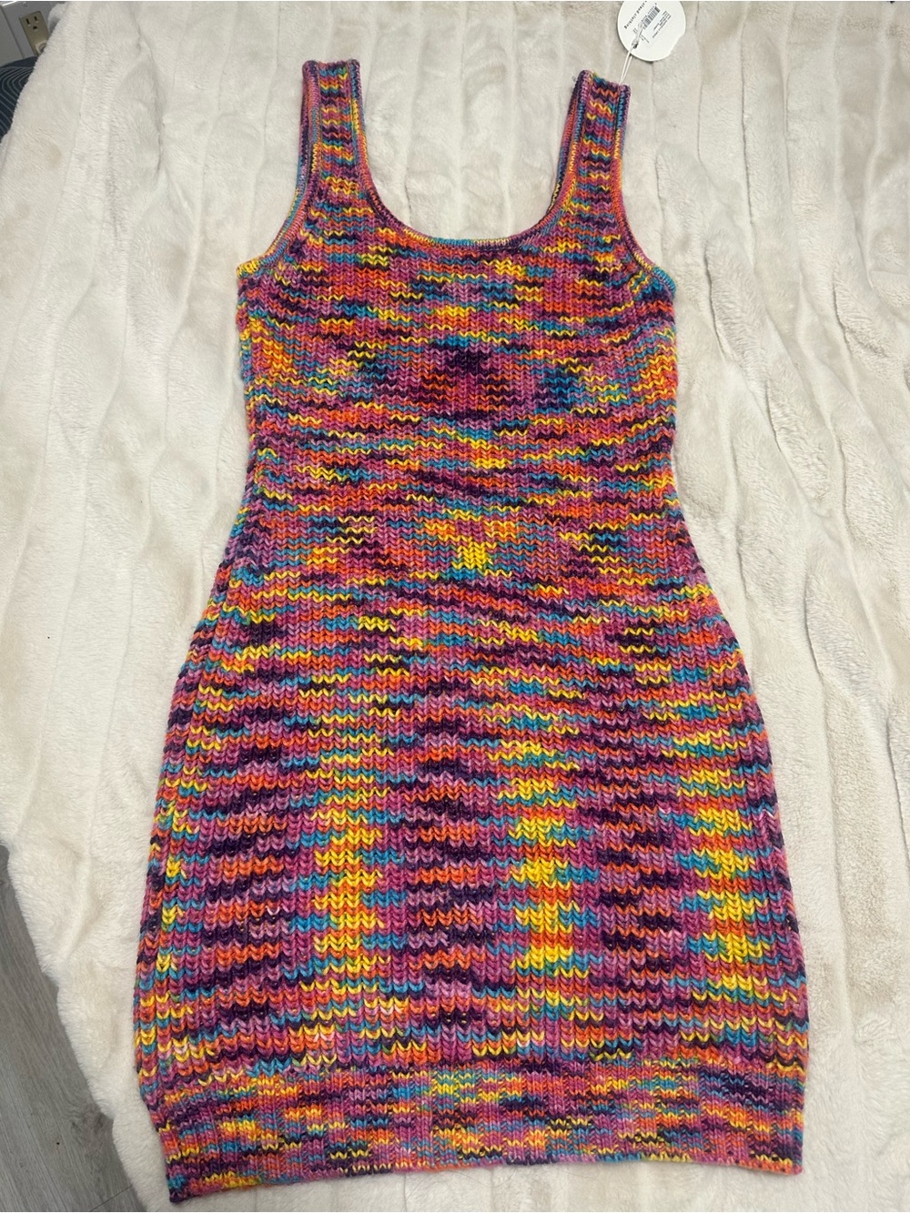 NWT STAUD Mini Gardenia Knit Dress